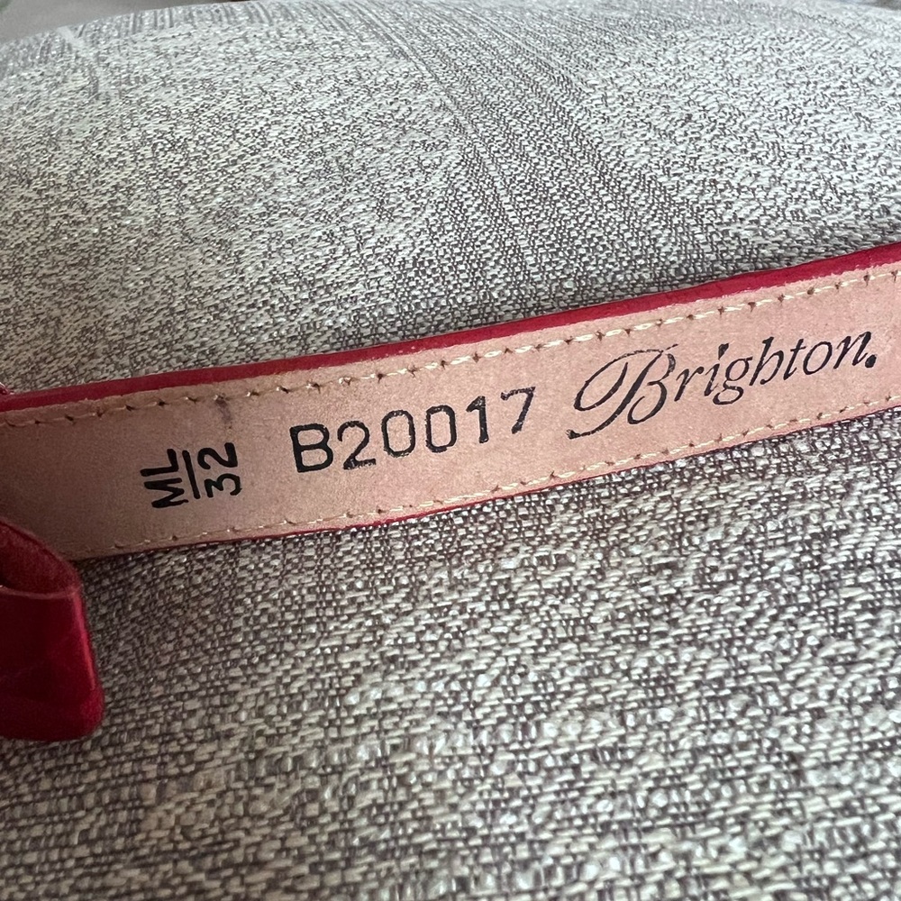 Brighton Red belt with silver accents size S/M 32 - Picture 5 of 7